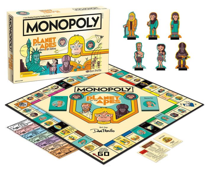 Monopoly Board Game - Planet of the Apes Retro Art Edition Game