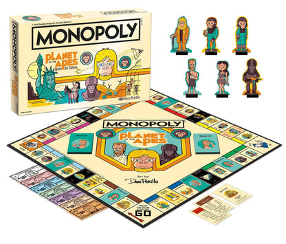 Monopoly Board Game - Planet of the Apes Retro Art Edition Game