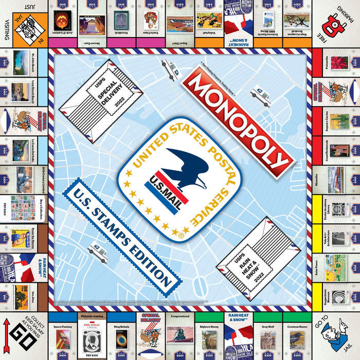 Monopoly Board Game - U.S. Stamps Edition - Game - Chess-House