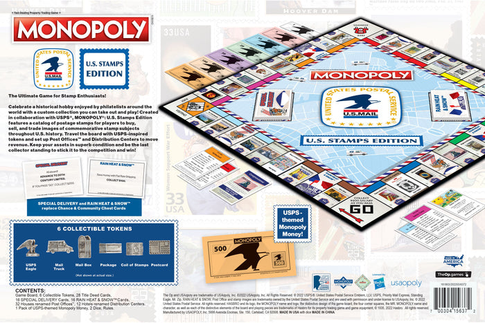 Monopoly Board Game - U.S. Stamps Edition - Game - Chess-House