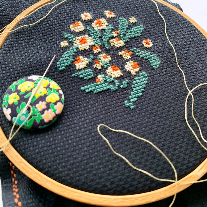 Moonlit Daisy Cross Stitch Kit