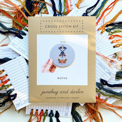 Moths Cross Stitch Kit