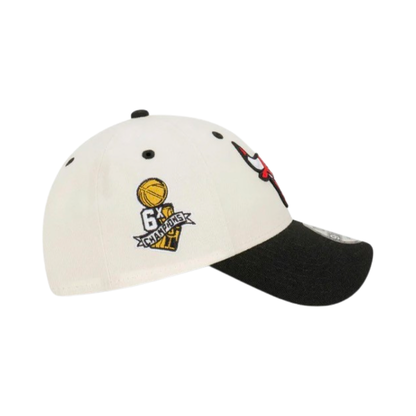 New Era 940 Snapback Two Tone Championship Chicago Bulls White Red Black Cap