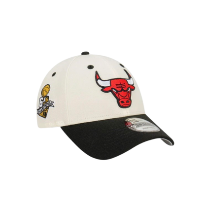 New Era 940 Snapback Two Tone Championship Chicago Bulls White Red Black Cap