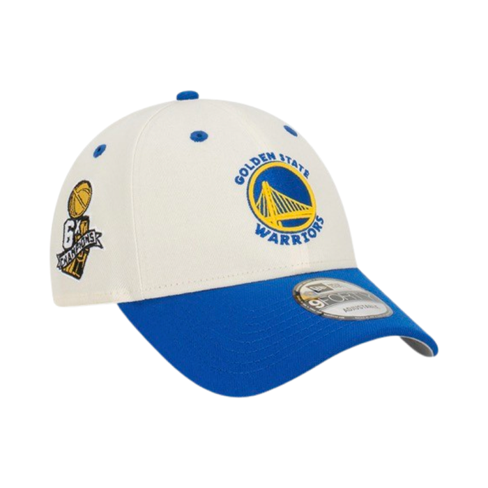 New Era 940 Snapback Two Tone Championship Golden State Warrior White Yellow Blue Cap
