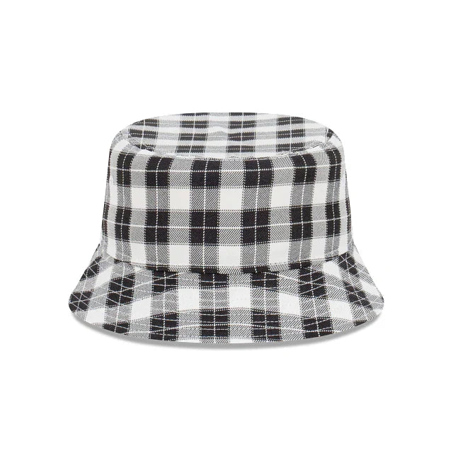 New Era LA Dodgers Plaid Black White Bucket Hat