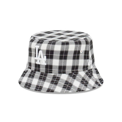 New Era LA Dodgers Plaid Black White Bucket Hat