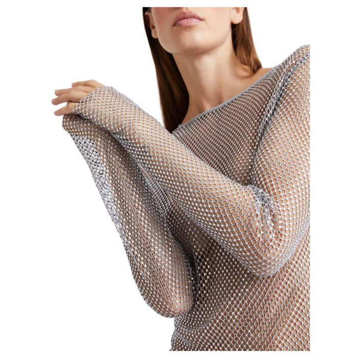 Operoso Rhinestone Mesh Womens Top 2613941021200
