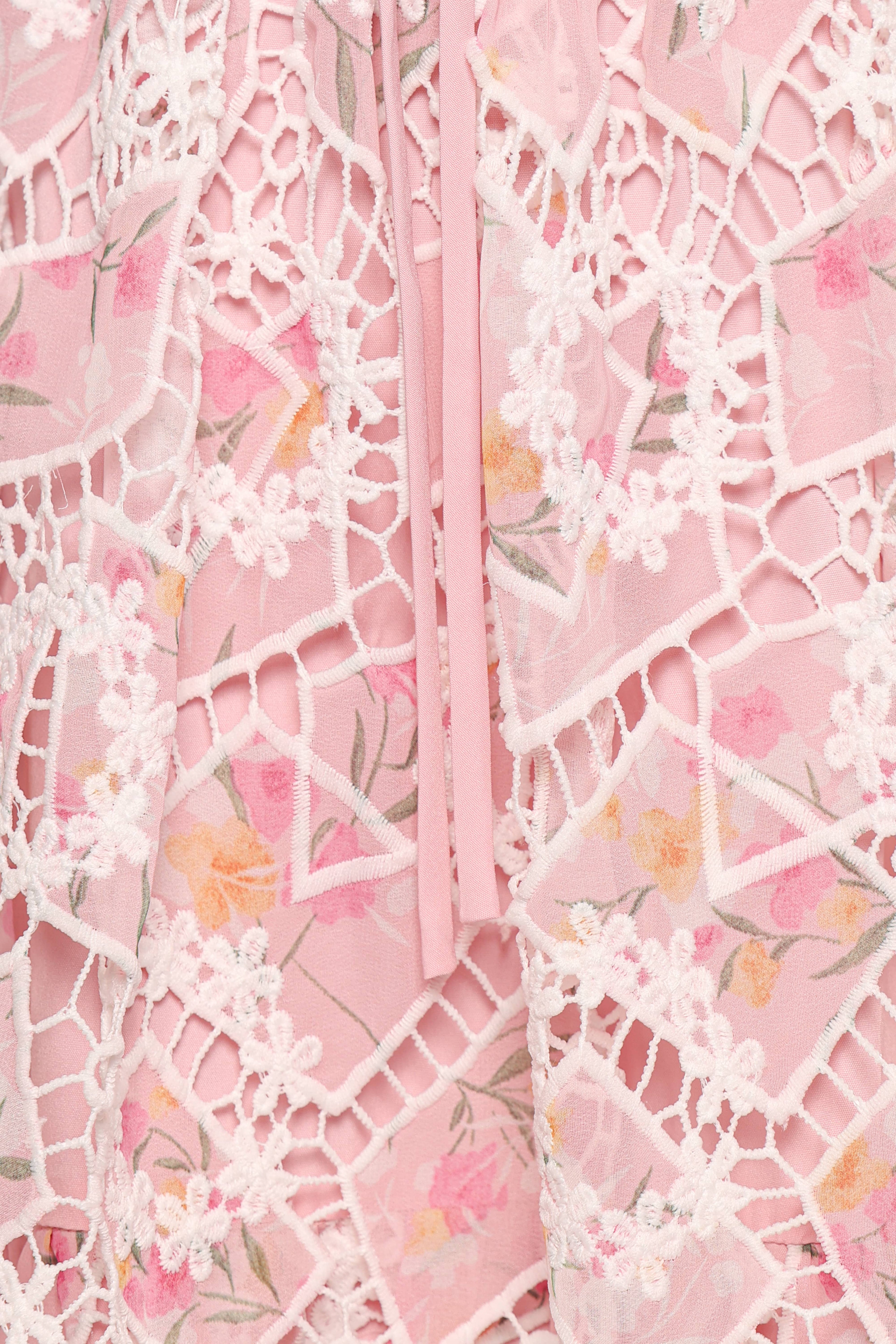 Eleanora Midi Dress - Pink Floral