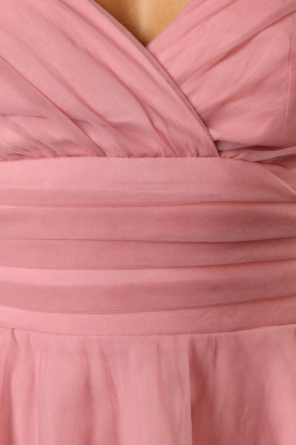 Kienna Tulle Mini Dress - Pink