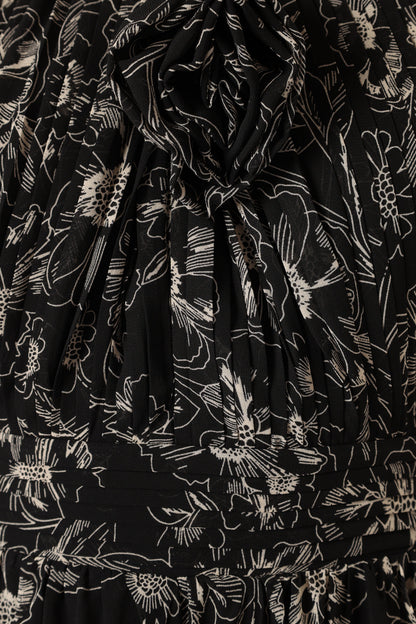 Lennon Halterneck Maxi Dress - Black Floral