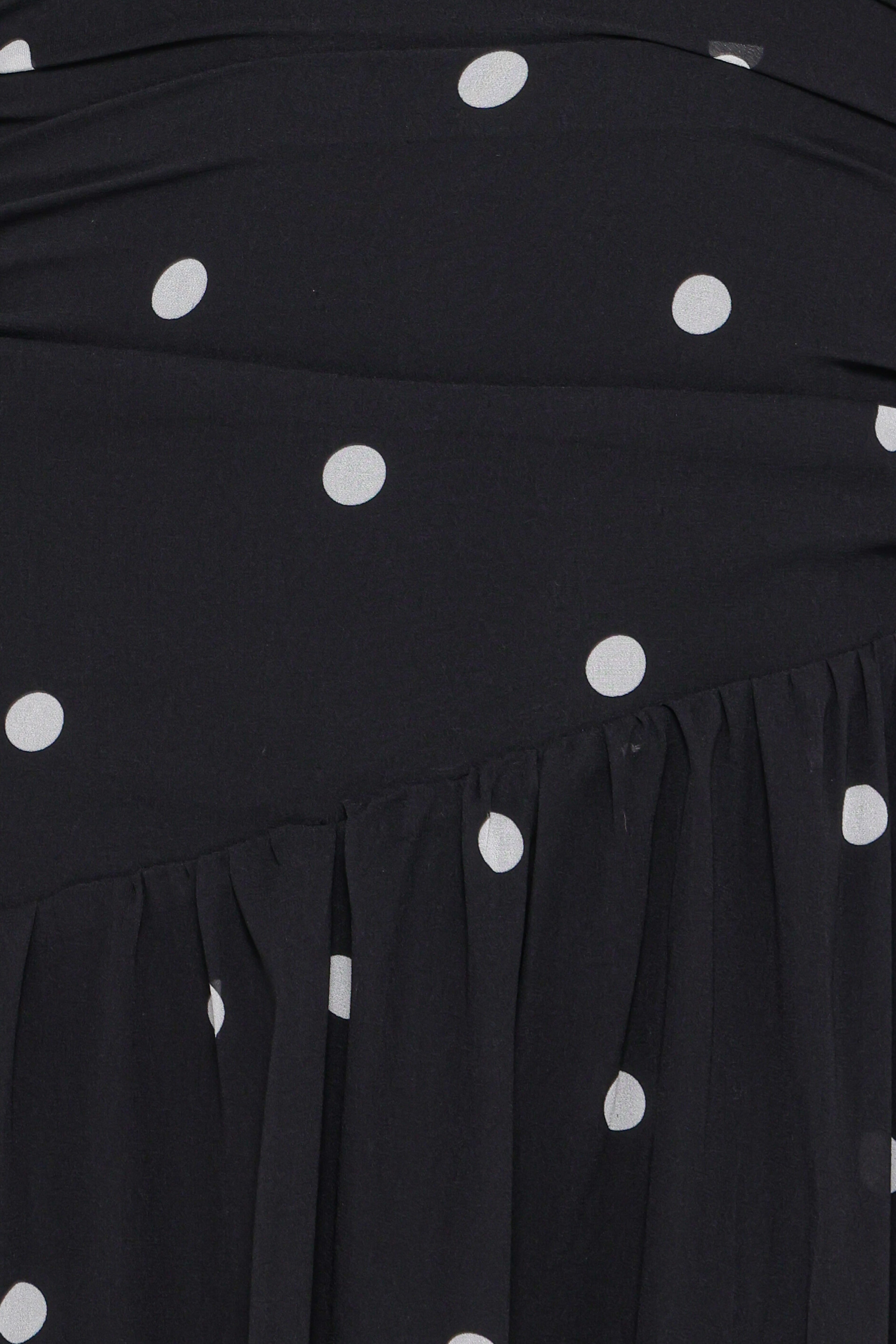 Levine Maxi Dress - Black Polka Dot