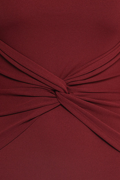Nash Long Sleeve Dress - Deep Red