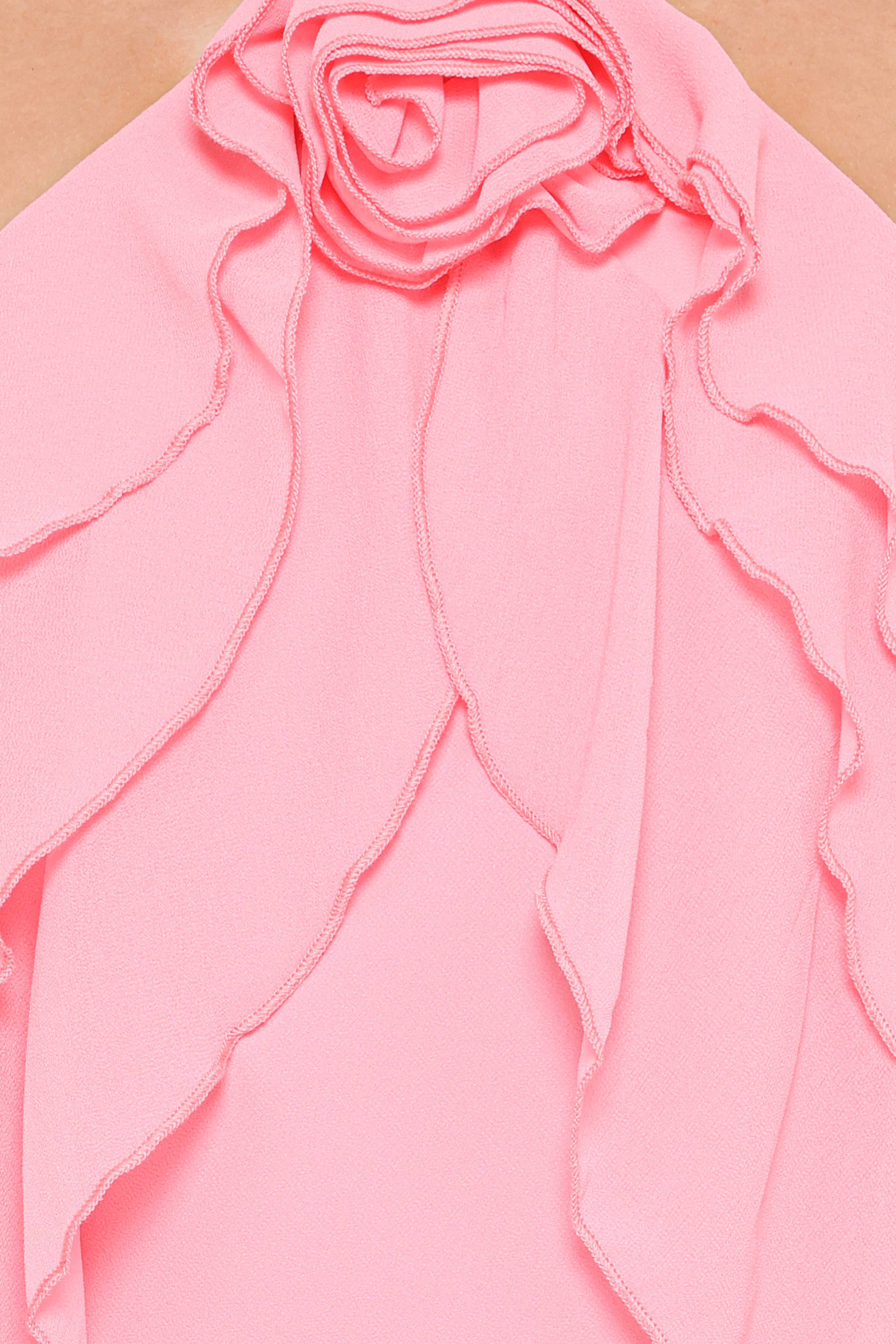 Zorina Halterneck Maxi Dress - Coral