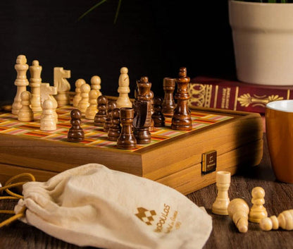 Rainbow Style Multi Game Set - Chess, Backgammon, Ludo, Snakes and Ladders