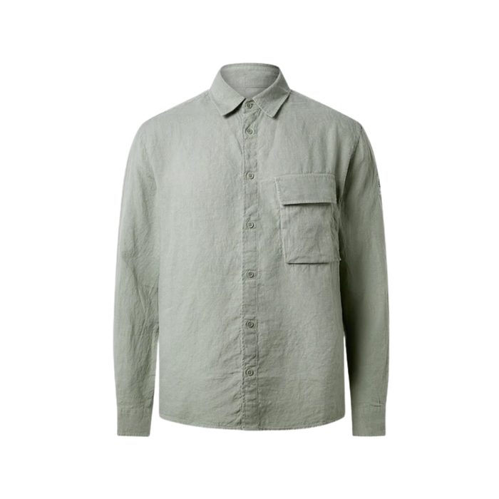 Scale Long Sleeve Linen Shirt 105651