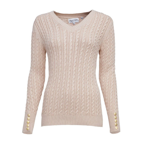 Seattle Cable V-Neck Womens Jumper
