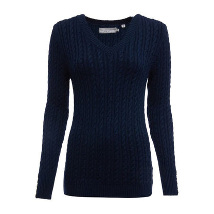 Seattle Cable V-Neck Womens Jumper
