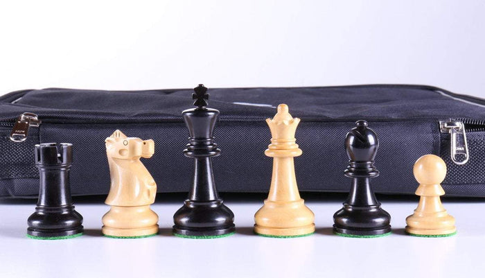 SINGLE REPLACEMENT PIECES: 3 5/8" Ultimate Style Wooden Chess Pieces - Ebony Piece