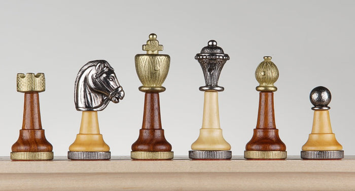 SINGLE REPLACEMENT PIECES: 3" Florentine Metal & Wood Chessmen - Parts - Chess-House