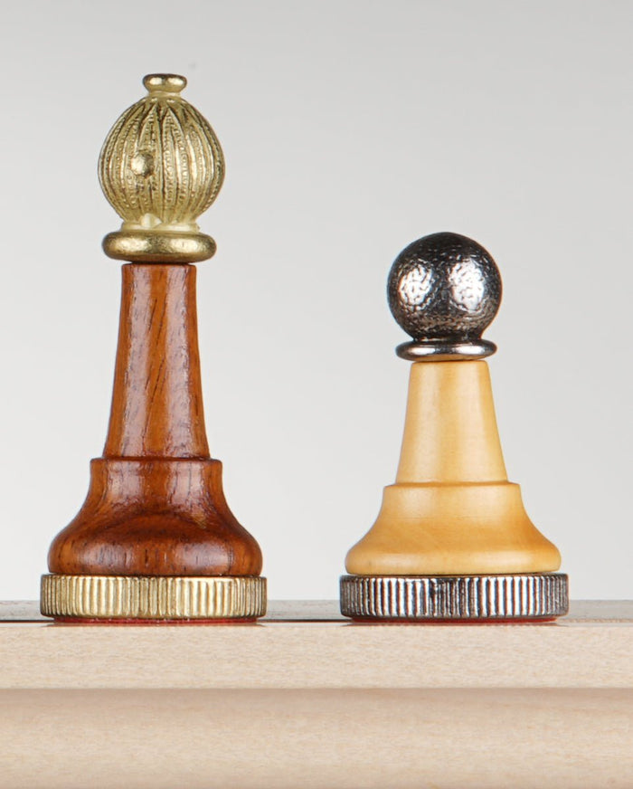 SINGLE REPLACEMENT PIECES: 3" Florentine Metal & Wood Chessmen - Parts - Chess-House