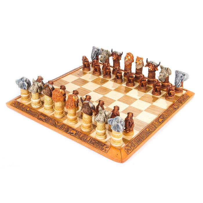 SINGLE REPLACEMENT PIECES: African Animal Chess Set - Big 5 Busts - Parts - Chess-House