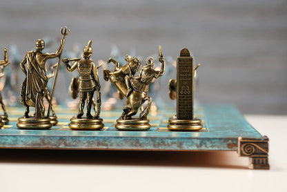SINGLE REPLACEMENT PIECES: Gold and Antiqued Bronze Greek Mythology Chess Set - 21 1/4" - Parts - Chess-House
