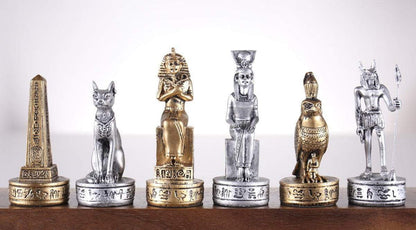 SINGLE REPLACEMENT PIECES: Gold and Silver Egyptian Chess Set Parts