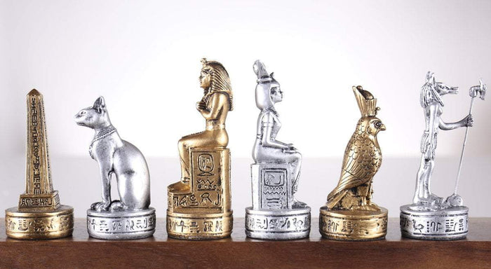 SINGLE REPLACEMENT PIECES: Gold and Silver Egyptian Chess Set Parts