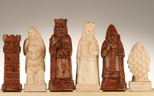 SINGLE REPLACEMENT PIECES: House of Hauteville Chessmen - Antique White and Brown Marble Resin Piece