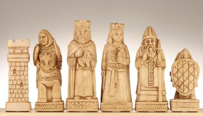 SINGLE REPLACEMENT PIECES: House of Hauteville Chessmen - Antique White and Brown Marble Resin Piece