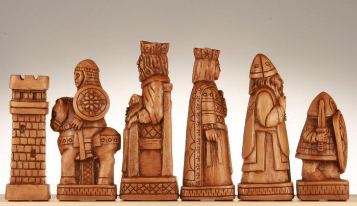 SINGLE REPLACEMENT PIECES: House of Hauteville Chessmen - Antique White and Brown Marble Resin Piece