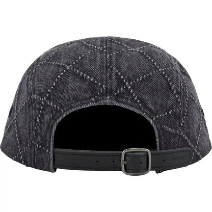 Supreme Punched Denim Camp Cap Black