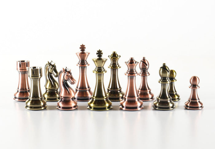 Tall Metallic Style Plastic Chess Pieces - Piece - Chess-House