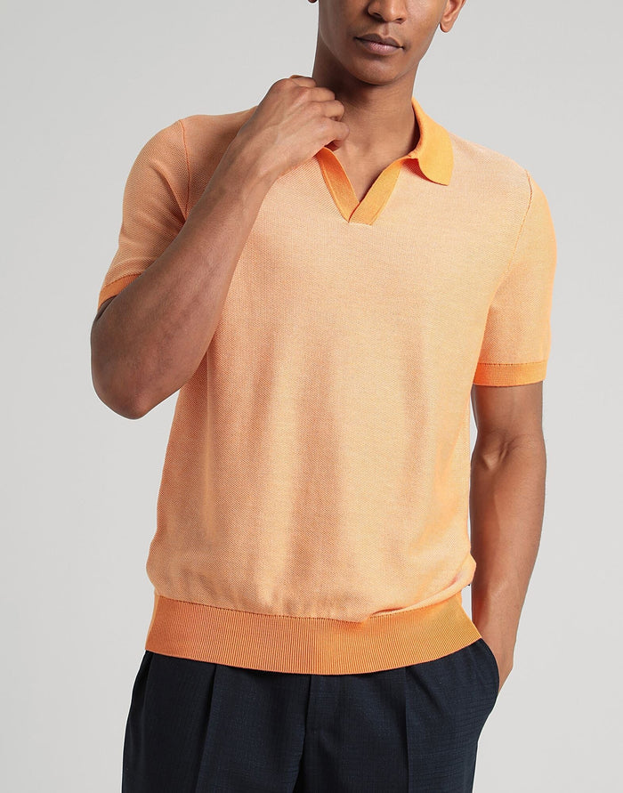 Tempio Short Sleeve Knitted Polo Shirt 50511775
