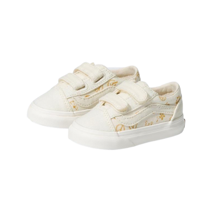 Toddler Vans Old Skool Eco Theory In Our Hands Canvas Sail White Gold