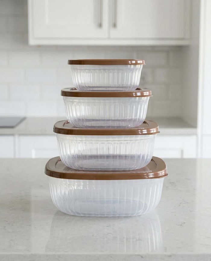 Transparent Kitchen Storage Containers 4pcs