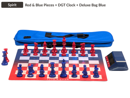 USA 250 Chess Set - Chess House Weighted Club Style - Chess Set - Chess-House