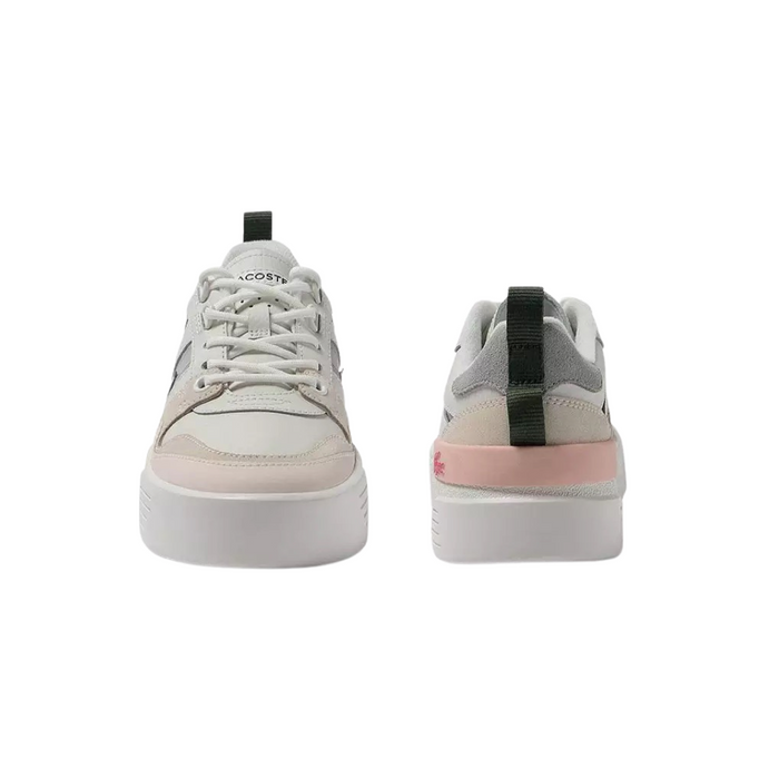 Women's Lacoste L002 White Grey Pink Sneakers