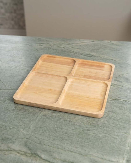 WOODEN DIVIDED SERVING TRAY