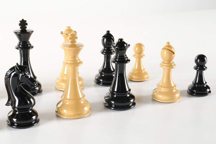 Woodgrain Finish Large Gloss Chessmen - Piece - Chess-House