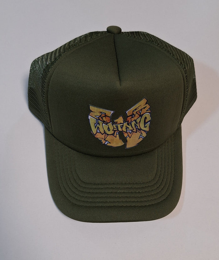 Wu-Tang Arrow Graffiti Trucker Cap - Catch Body Customs