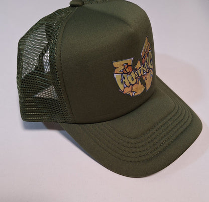 Wu-Tang Arrow Graffiti Trucker Cap - Catch Body Customs