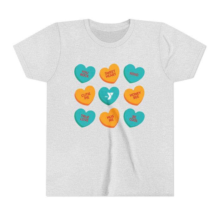 Youth Love the Y - Conversation Hearts Short Sleeve Tee