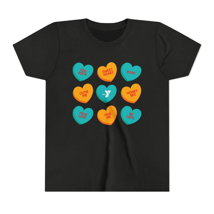 Youth Love the Y - Conversation Hearts Short Sleeve Tee