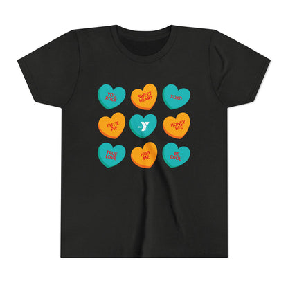 Youth Love the Y - Conversation Hearts Short Sleeve Tee