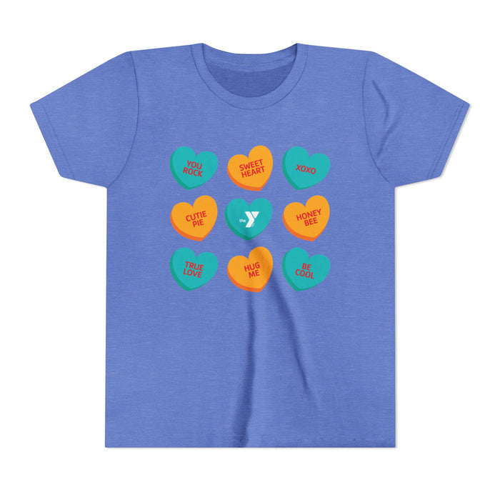 Youth Love the Y - Conversation Hearts Short Sleeve Tee