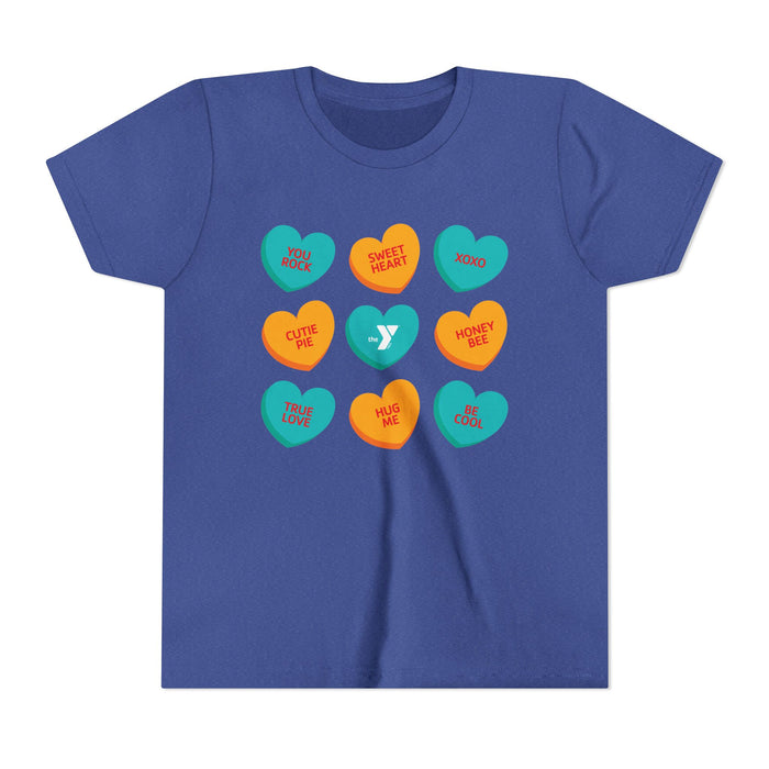 Youth Love the Y - Conversation Hearts Short Sleeve Tee