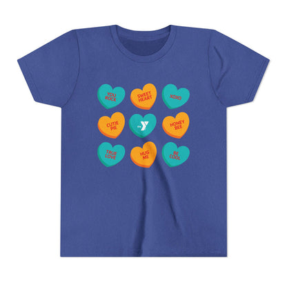 Youth Love the Y - Conversation Hearts Short Sleeve Tee